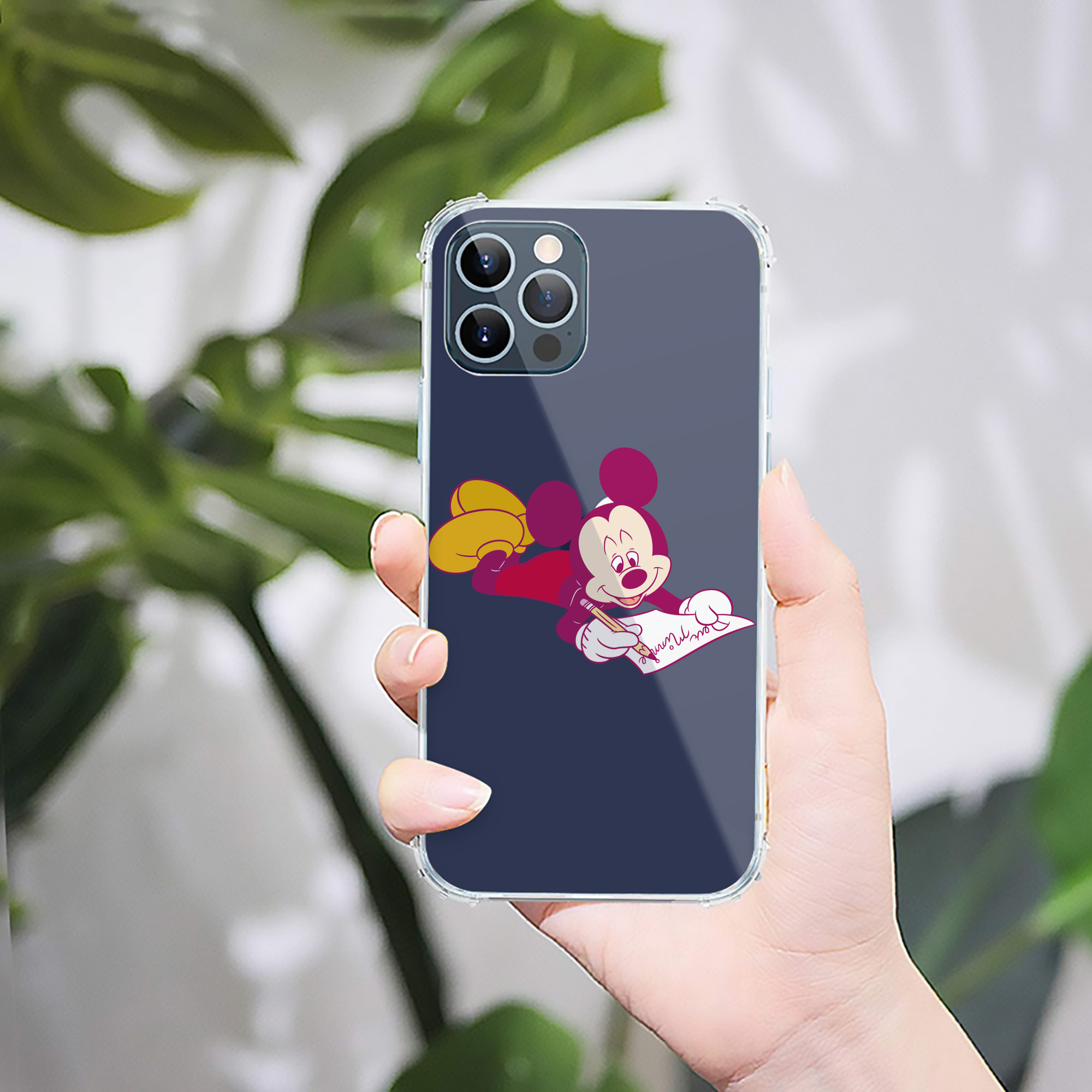 （画像用） ミッキーマウス Mickey Mouse 【iPhone 12シリーズ対応】透明スマホケース（クリアソフトケース）